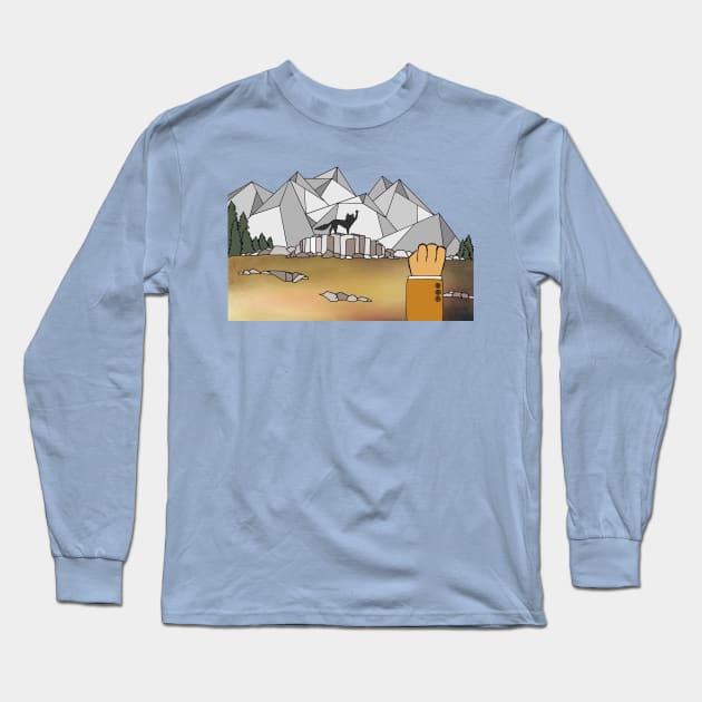 Wolf-Fox Solidarity Long Sleeve T-Shirt by MellyLunaDesigns